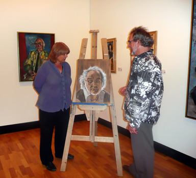 Rodney with Pam - Tamworth Regional Art Gallery